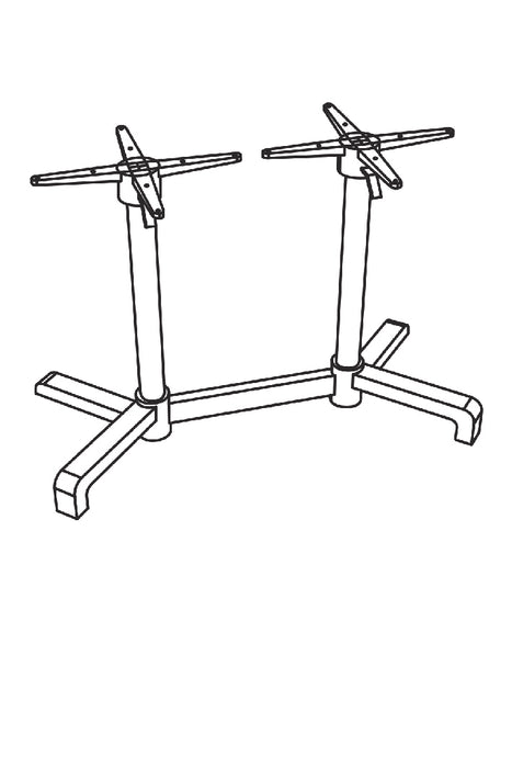 LABEL51 Esstisch Tischbein Klappbar Metall Forest