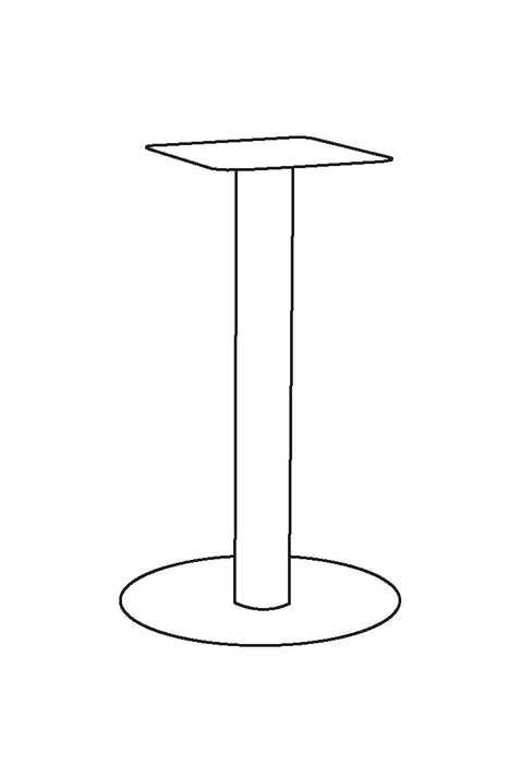 LABEL51 Tafelpoot Enkel Rond Zwart Metaal 40x40x72 cm