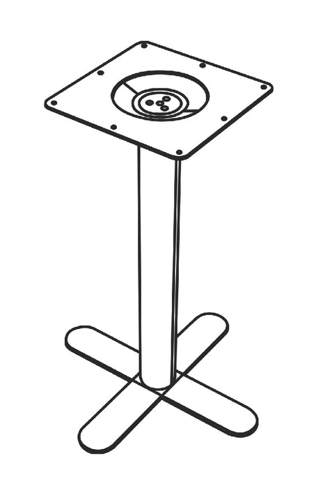 LABEL51 Tischbein X-Fuß taupefarbenes Metall 50x50x72 cm