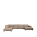 LABEL51 U-Bank Merido Taupe Links 368x218x80 cm-U-banken-LABEL51