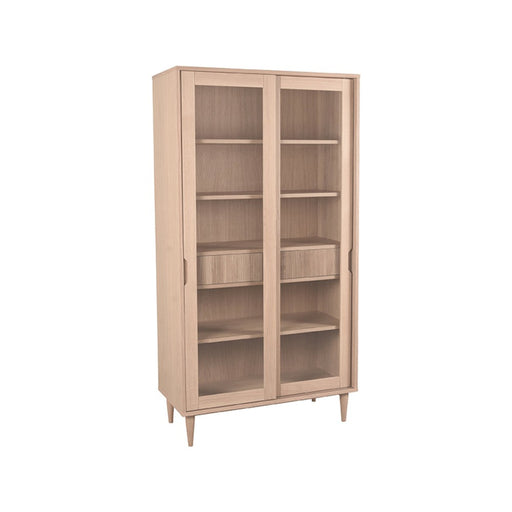 LABEL51 Vitrinekast Jule - Naturel - Eiken - One Size-Vitrinekasten-LABEL51