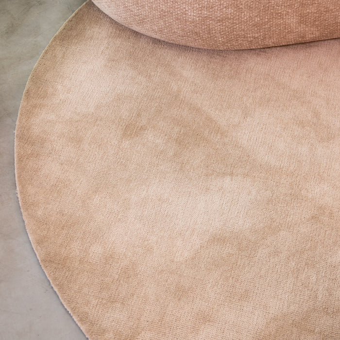 LABEL51 Vloerkleed 200x200 Mila Taupe Polyester-Ronde vloerkleden-LABEL51
