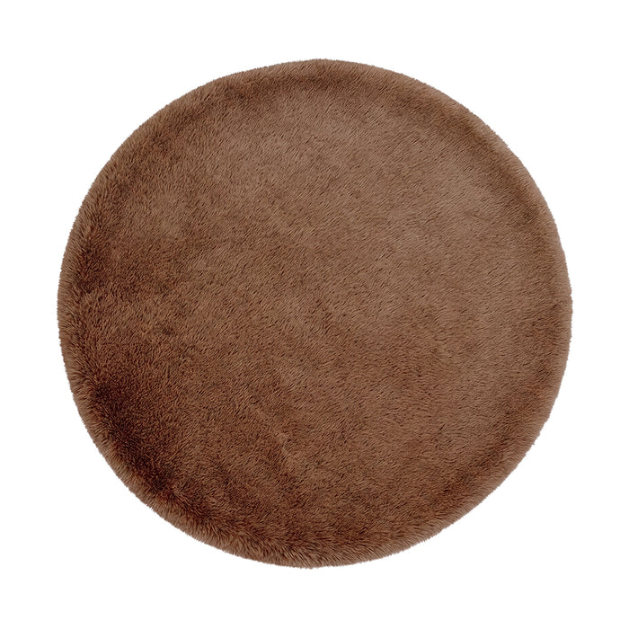 LABEL51 Teppich Indy Rund Chocolate 200x200 cm