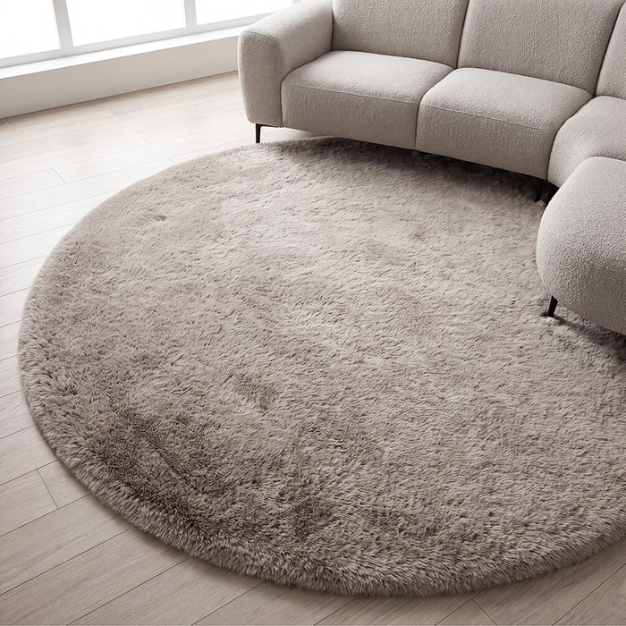 LABEL51 Teppich Indy taupe rund 200 cm