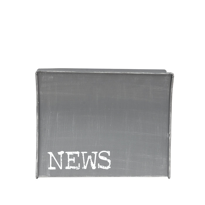 LABEL51 Wanddecoratie Magazinehouder - Antiek Grijs - Metaal-Wanddecoratie-LABEL51