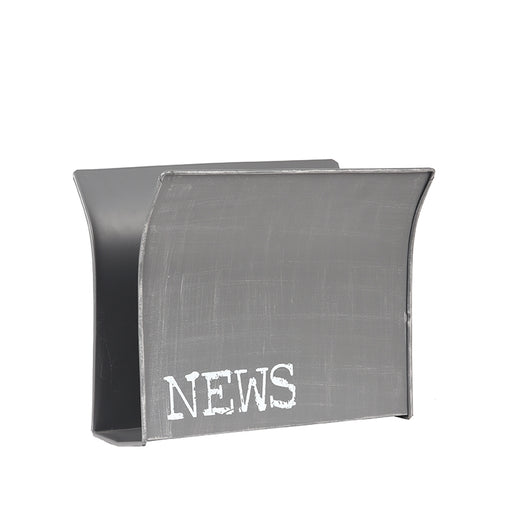 LABEL51 Wanddecoratie Magazinehouder - Antiek Grijs - Metaal-Wanddecoratie-LABEL51