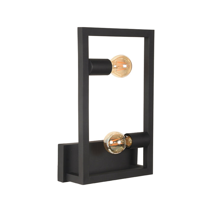 LABEL51 Wandlamp Quadrato - Zwart - Metaal - One Size-Wandlampen-LABEL51