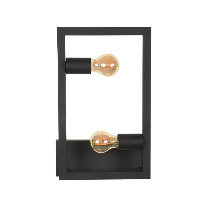 LABEL51 Wandlamp Quadrato - Zwart - Metaal - One Size-Wandlampen-LABEL51