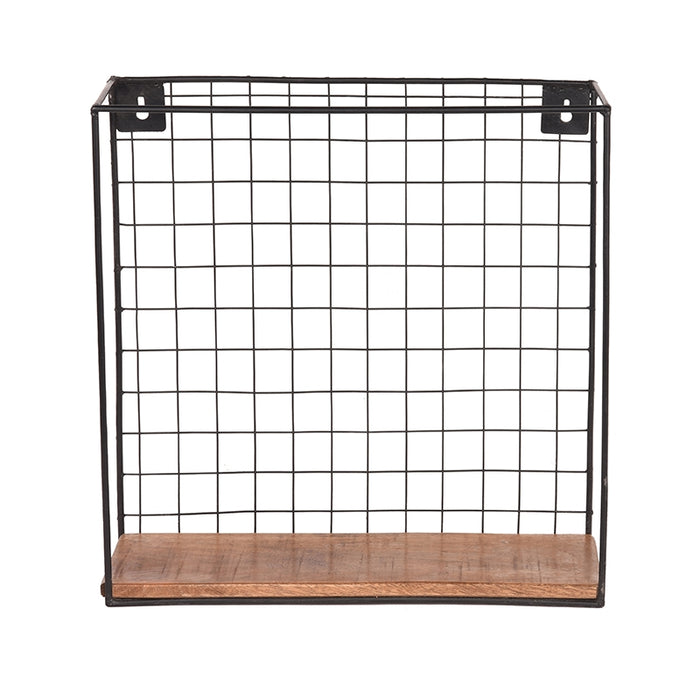 LABEL51 Wandrek Firm XL Rough Mangohout 40x15x40 cm-Wandplanken-LABEL51