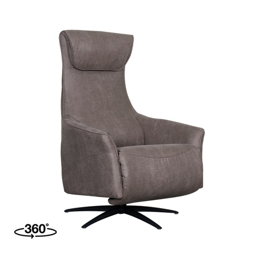 LABEL51 elektrische fauteuil Lund - Taupe - Micro Suede - One Size-Fauteuils-LABEL51