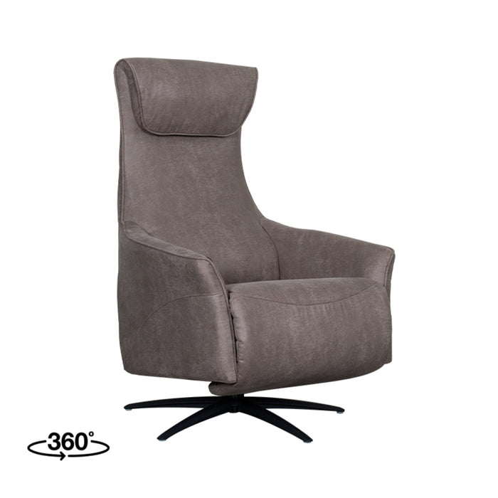 LABEL51 elektrische fauteuil Lund - Taupe - Micro Suede - One Size-Fauteuils-LABEL51