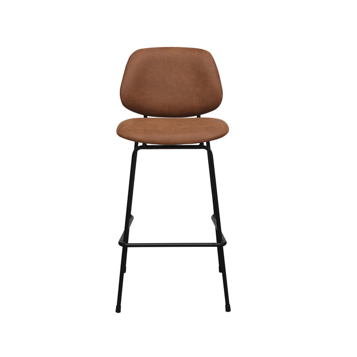 LABEL51 Barkruk Bello - Cognac - Micro Suede - Hoog-Barkrukken-LABEL51