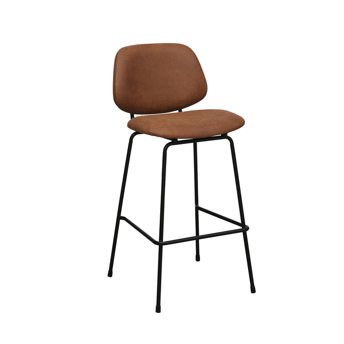 LABEL51 Barkruk Bello - Cognac - Micro Suede - Hoog-Barkrukken-LABEL51