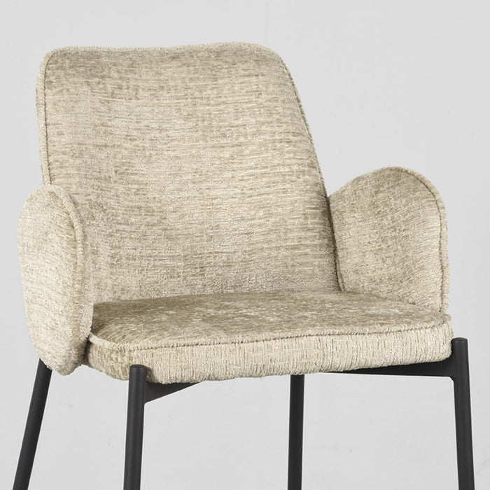 Label51 Barkruk Joni - Beige - Fluweel - Zithoogte 65 cm-Barkrukken-LABEL51