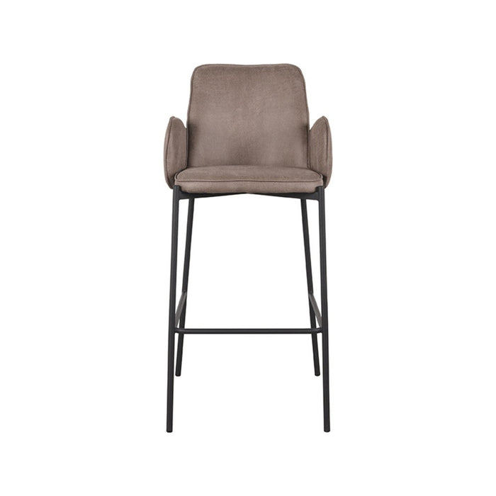 Label51 Barkruk Joni - Taupe - Micro Suede - Zithoogte 78 cm-Barkrukken-LABEL51
