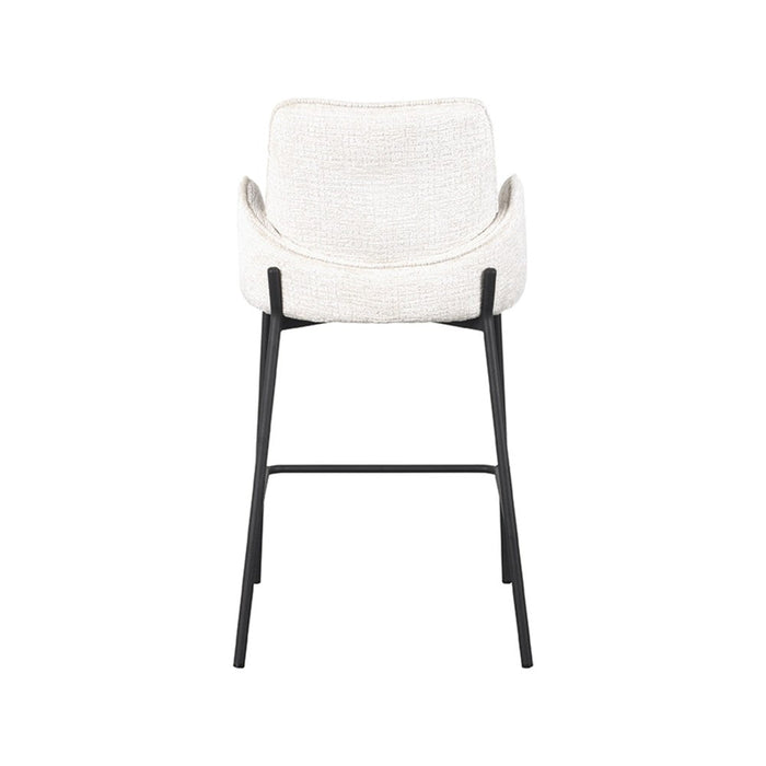 Label51 Barkruk Joni - crème - Fluweel - Zithoogte 65 cm-Barkrukken-LABEL51