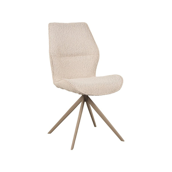Label51 Eetkamerstoel Comfy | Taupe Metaal poten | Boucle-Eetkamerstoelen-LABEL51