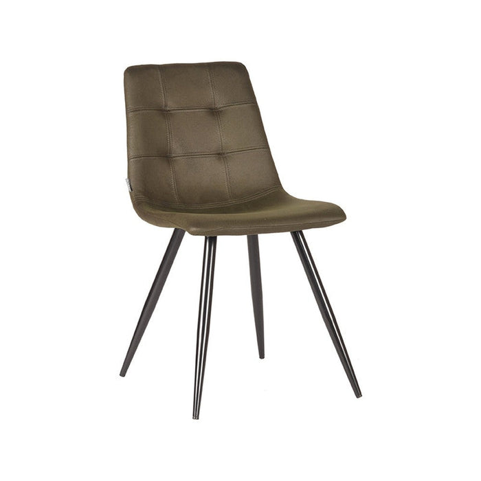Label51 Eetkamerstoel Jay - Army green - Microfiber-Eetkamerstoelen-LABEL51