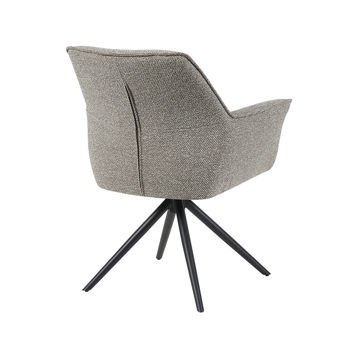 Label51 Eetkamerstoel Kimora - Mushroom - Royal Boucle - Zwart Metalen Frame - Taupe - Boucle-Eetkamerstoelen-LABEL51