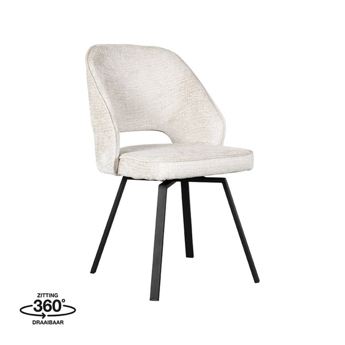 Label51 Eetkamerstoel Lewis - Beige - Fluweel-Eetkamerstoelen-LABEL51