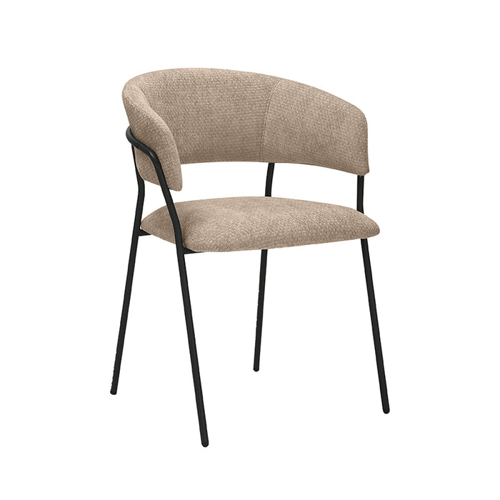 LABEL51 Eetkamerstoel Luuk - Clay - Elite - Zwart Metalen Frame-Eetkamerstoelen-LABEL51