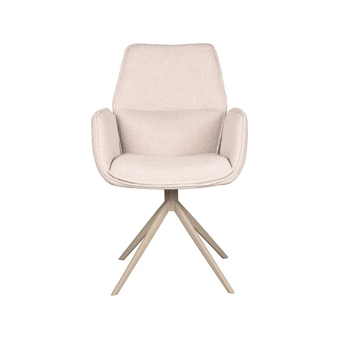 Label51 Eetkamerstoel Mellow - Naturel - Boucle - Taupe poten-Eetkamerstoelen-LABEL51