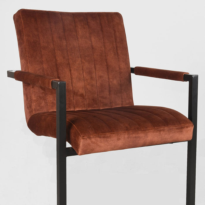 Label51 Eetkamerstoel Milo - Rust - Velours-Eetkamerstoelen-LABEL51