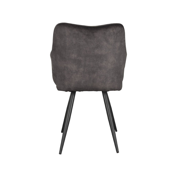 Label51 Eetkamerstoel Noud - Antraciet - Velours-Eetkamerstoelen-LABEL51