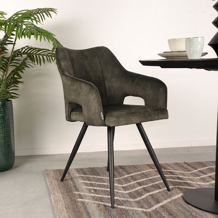 Label51 Eetkamerstoel Noud - Hunter - Velours-Eetkamerstoelen-LABEL51