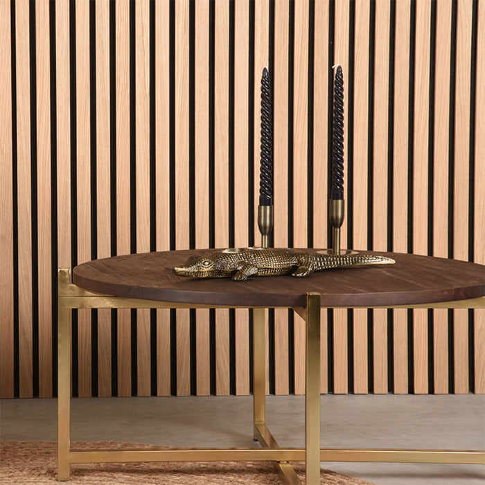 Label51 Krokodil - Antiek goud - Metaal-Woonkamerdecoratie-LABEL51