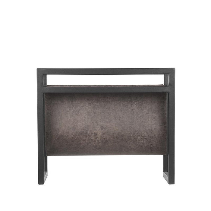 Label51 Magazinehouder - Antraciet - Leder-Woonkamerdecoratie-LABEL51