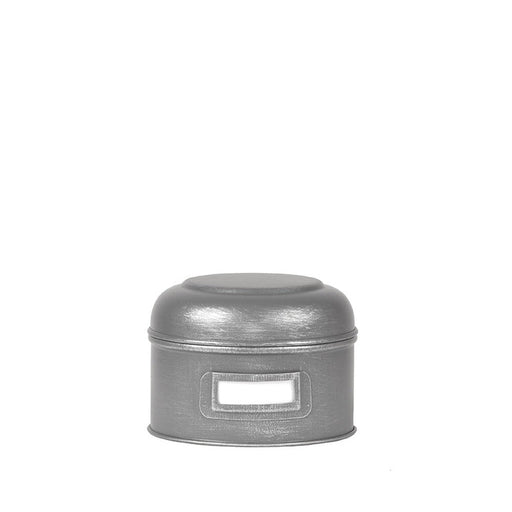 Label51 Opbergblik - Antiek grijs - Metaal - S - 13x13x10 cm-Opbergdozen en manden-LABEL51