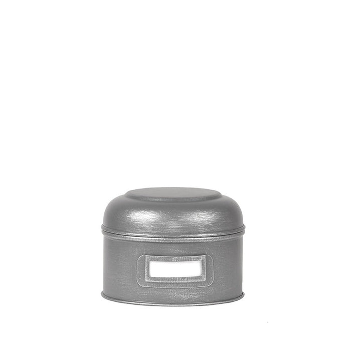 Label51 Opbergblik - Antiek grijs - Metaal - S - 13x13x10 cm-Opbergdozen en manden-LABEL51