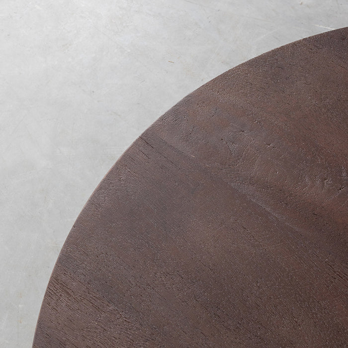 LABEL51 Salontafel Olly - Espresso - Mangohout - 90 cm - Rond-Salontafels-LABEL51