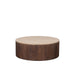 LABEL51 Salontafel Ribble - Espresso - Travertin - 70 cm - Rond-Salontafels-LABEL51