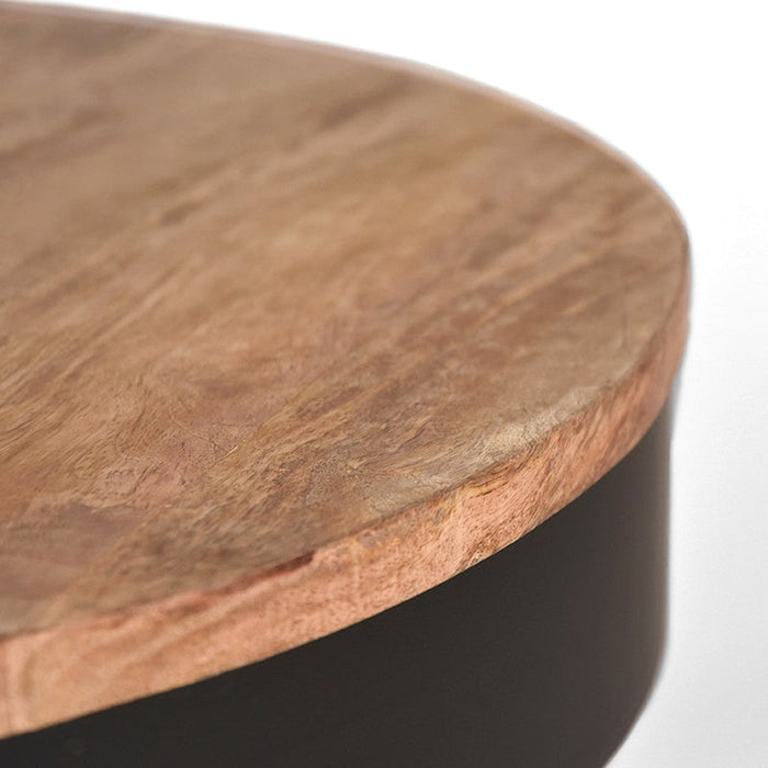 Label51 Salontafel Saran - Zwart - Metaal - Rond - 80 cm-Salontafels-LABEL51