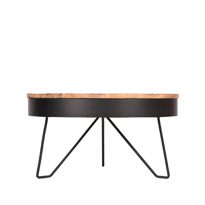 Label51 Salontafel Saran - Zwart - Metaal - Rond - 80 cm-Salontafels-LABEL51