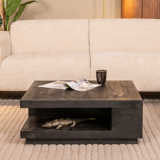 LABEL51 Salontafel Square - Zwart - Mangohout - 80 cm-Salontafels-LABEL51