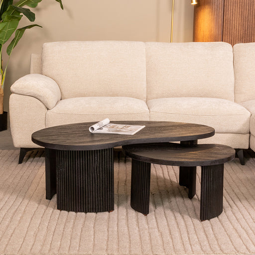 LABEL51 Salontafel Timon - Zwart - Mangohout - 100 cm-Salontafels-LABEL51