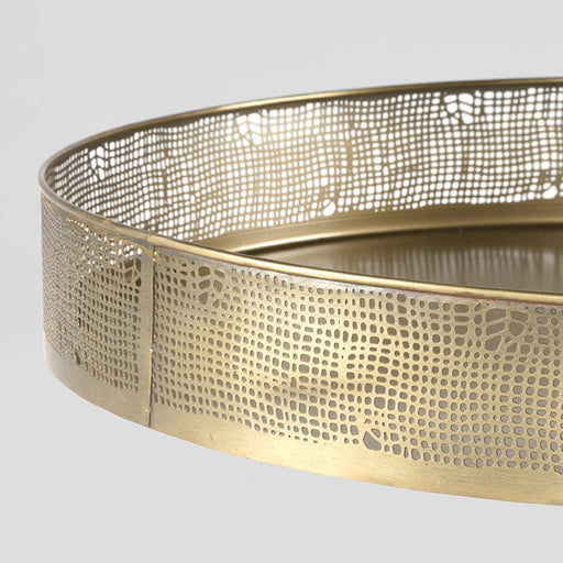 Label51 Set Dienbladen 39x39x6 cm - Antiek goud - Metaal-Woonkamerdecoratie-LABEL51