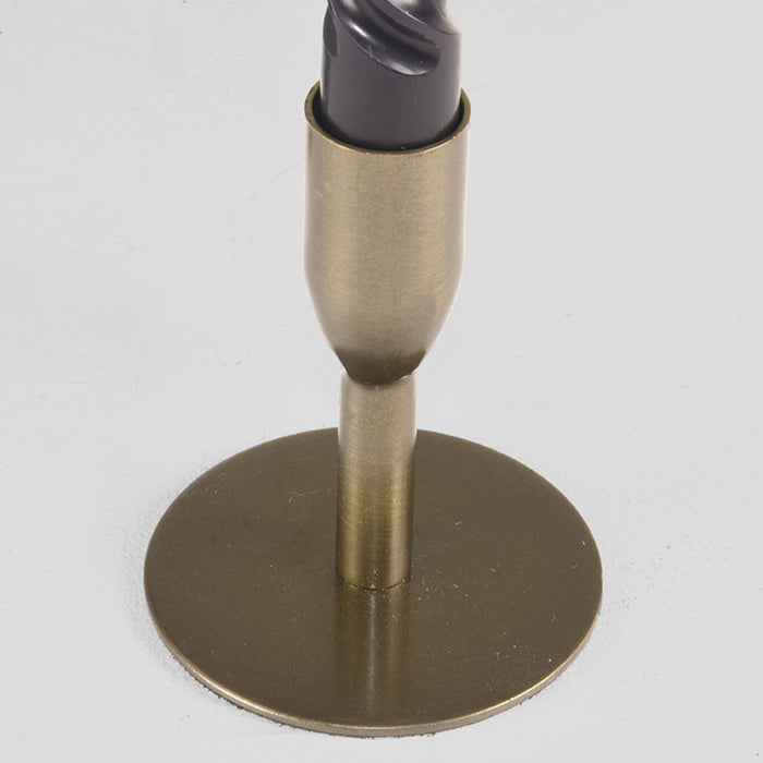 Label51 Set Kandelaars 8x8x13 cm - Antiek goud - Metaal-Woonkamerdecoratie-LABEL51