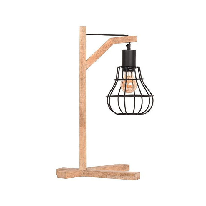 Label51 Tafellamp Drop - Zwart - Mangohout-Tafellampen-LABEL51