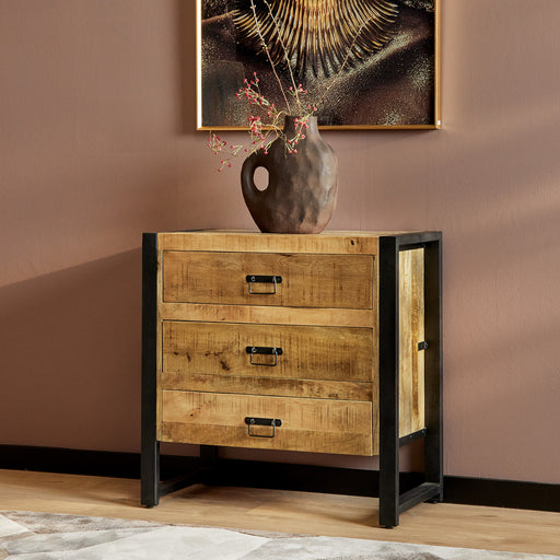 Ladekast Boaz Naturel Metaal 80x40 cm-Ladekasten-Starfurn
