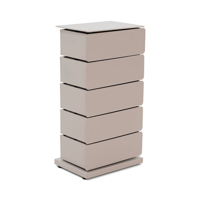 Ladekast JOEY 5 Staal Silky Taupe 37x26x72.5cm Spinder Design-Ladekasten-Spinder