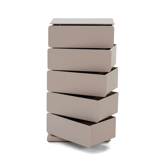 Ladekast JOEY 5 Staal Silky Taupe 37x26x72.5cm Spinder Design-Ladekasten-Spinder