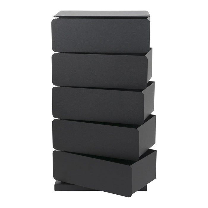 Ladekast JOEY 5 Staal Zwart 37x26x72.5cm Spinder Design-Ladenkasten-Spinder