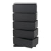 Ladekast JOEY 5 Staal Zwart 37x26x72.5cm Spinder Design-Ladenkasten-Spinder