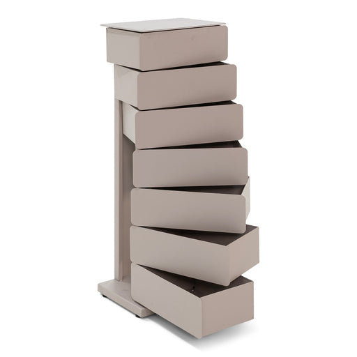 Ladekast JOEY 7 Staal Silky Taupe 37x26x99cm Spinder Design-Ladekasten-Spinder