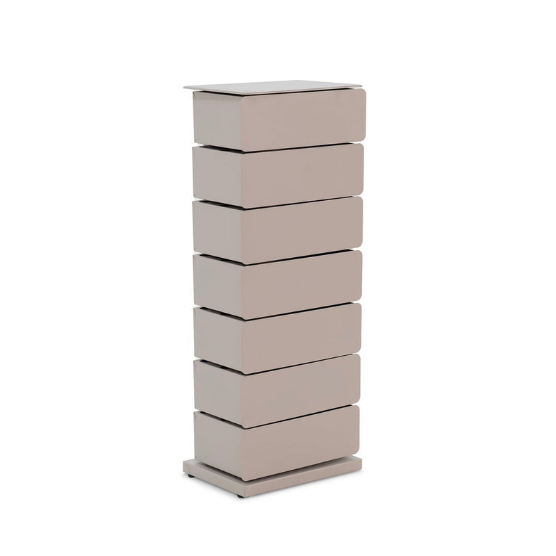 Ladekast JOEY 7 Staal Silky Taupe 37x26x99cm Spinder Design-Ladenkasten-Spinder