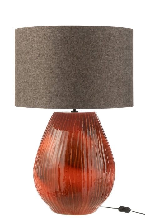 Lamp Akane keramiek rood large-Tafellampen-J-Line